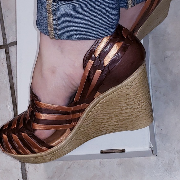 Ethnic shoes mexican wedges - Picture 3 of 5